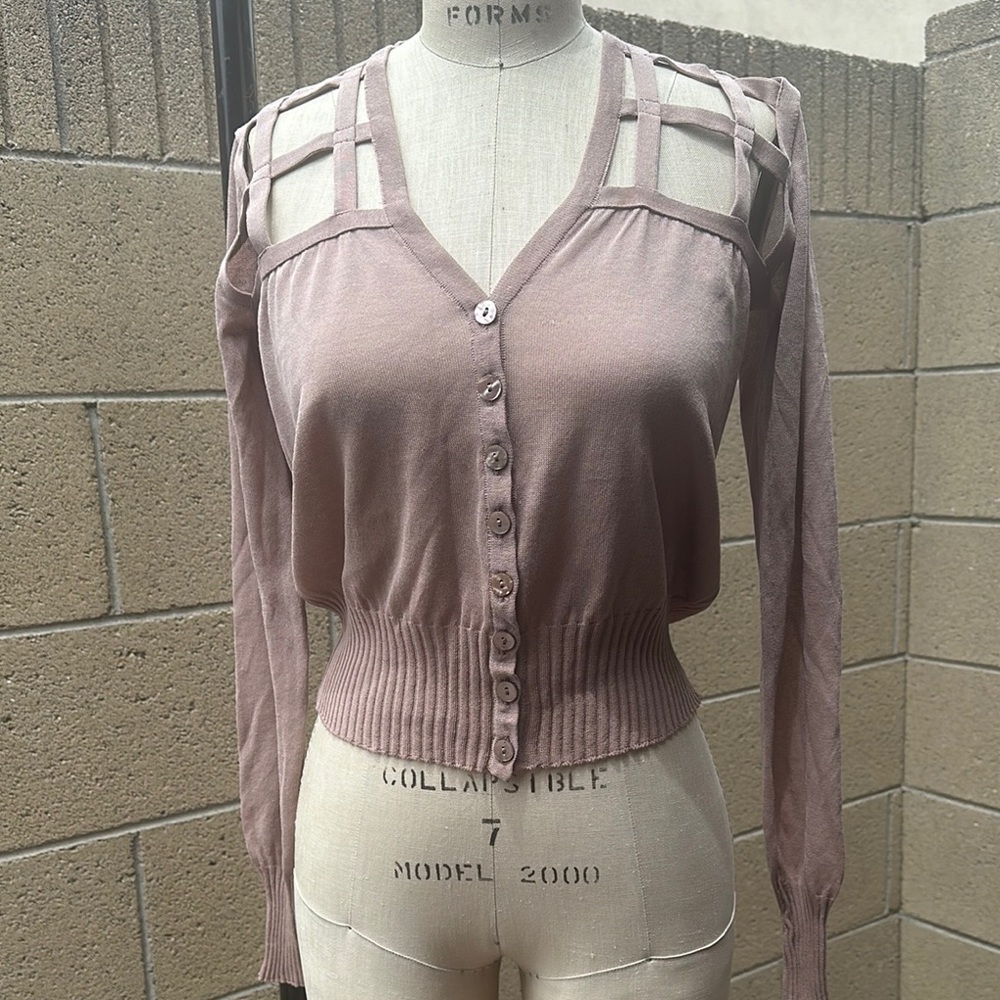 JEAN PAUL GAULTIER |  Mauve Cage Cardigan Top